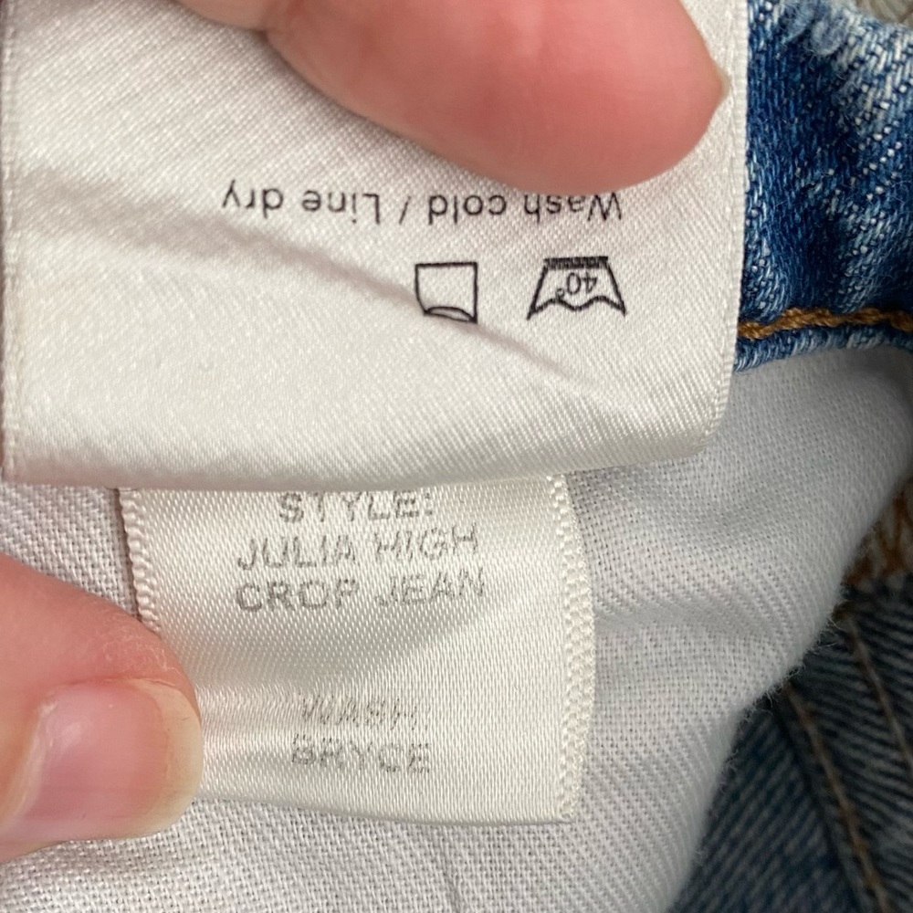Reformation Julia High Rise Crop Jeans - 27 - Picture 6 of 6